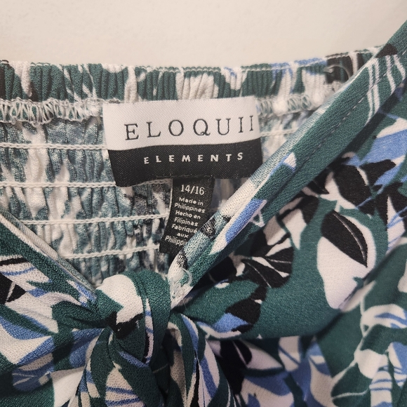 Eloquii Elements Green Floral Maxi Dress - Picture 7 of 8